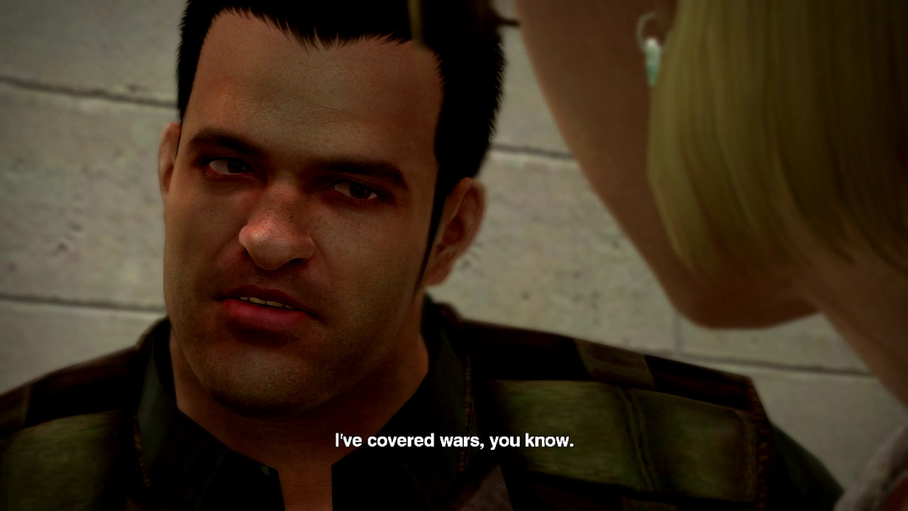 A man saying "I've covered wars, you know."