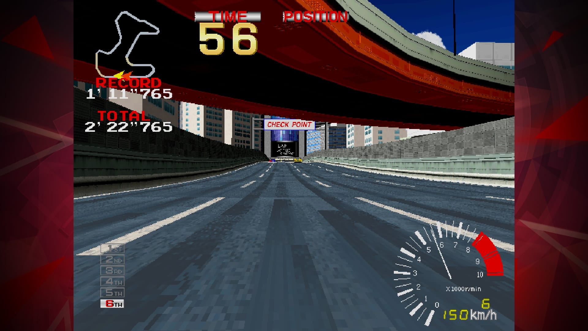 Arcade Archives 2 Ridge Racer gameplay on Switch 2.