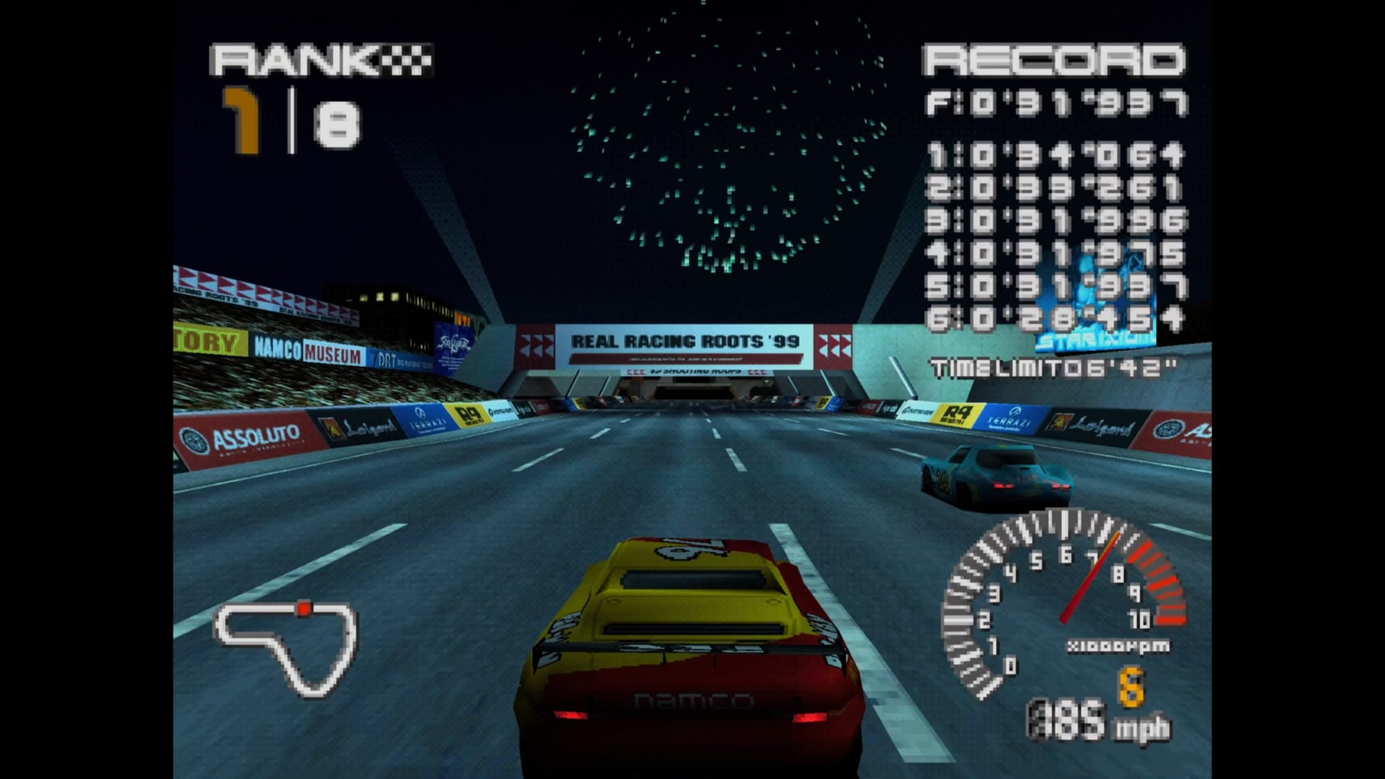 Finish the final race in the story mode in Ridge Racer Type 4 in first place.