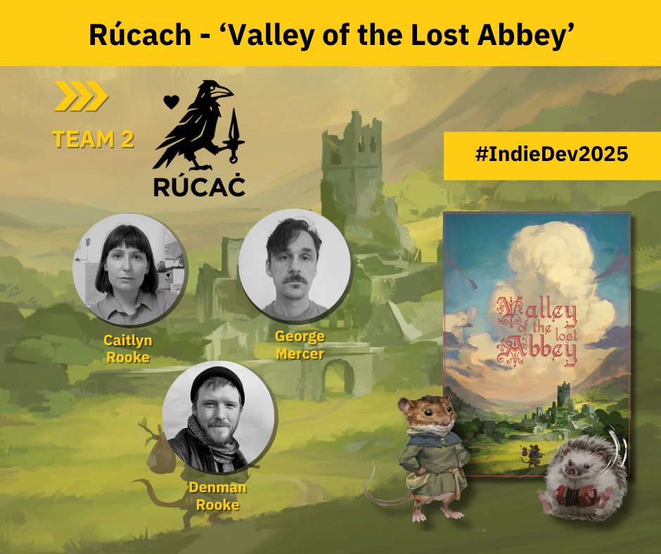 Rúcach team memebers (left to right): Caitlyn Rooke, George Mercer, Denman Rooke.