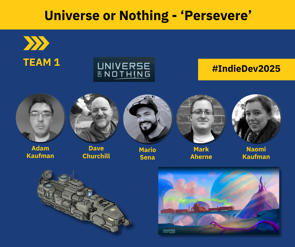Universe Or Nothing team (left to right): Adam Kaufman, Dave Churchill, Mario Sena, Mark Aherne, Naomi Kaufman.