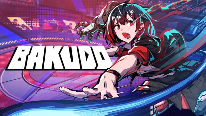 Bakudo key shows a woman with her arm out doing a spin