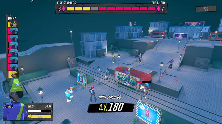 Shows Canvas City with the game UI up. 